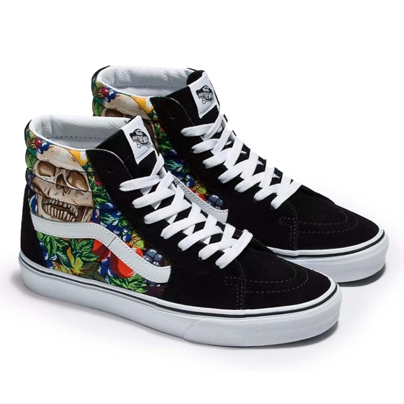 VANS Sk8-Hi High Fruit Skull sneakers women's 5.5/ men's 4 - Picture 1 of 12